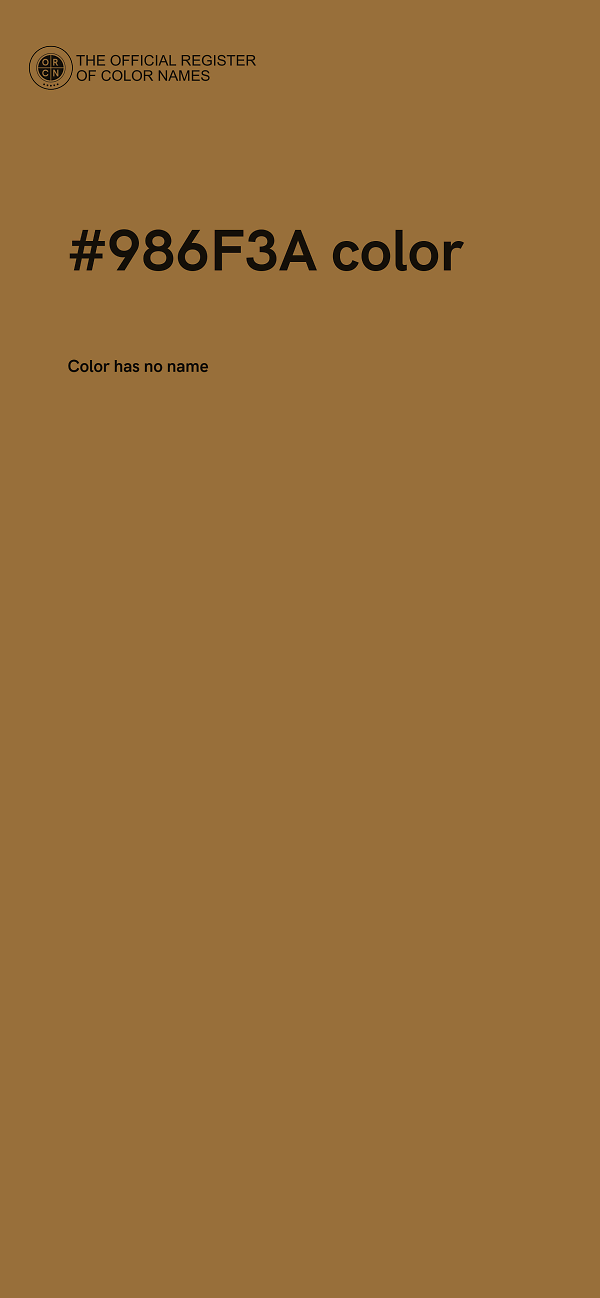 #986F3A color image