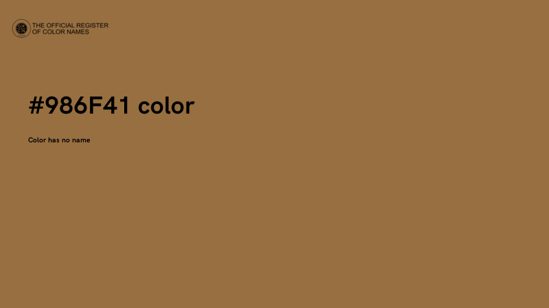 #986F41 color image