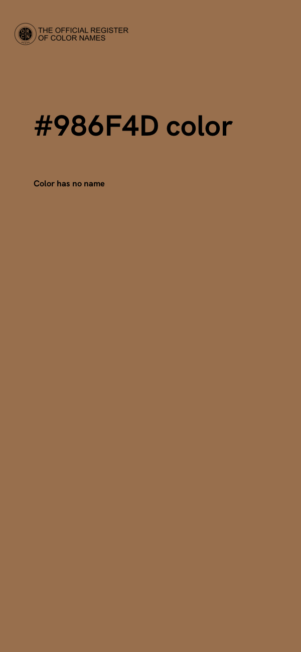 #986F4D color image