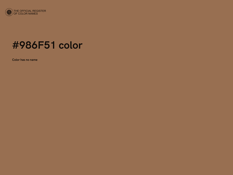 #986F51 color image