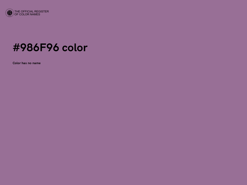 #986F96 color image
