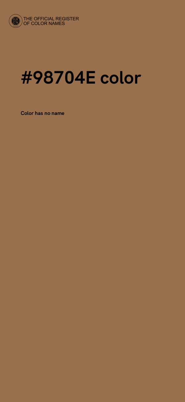 #98704E color image