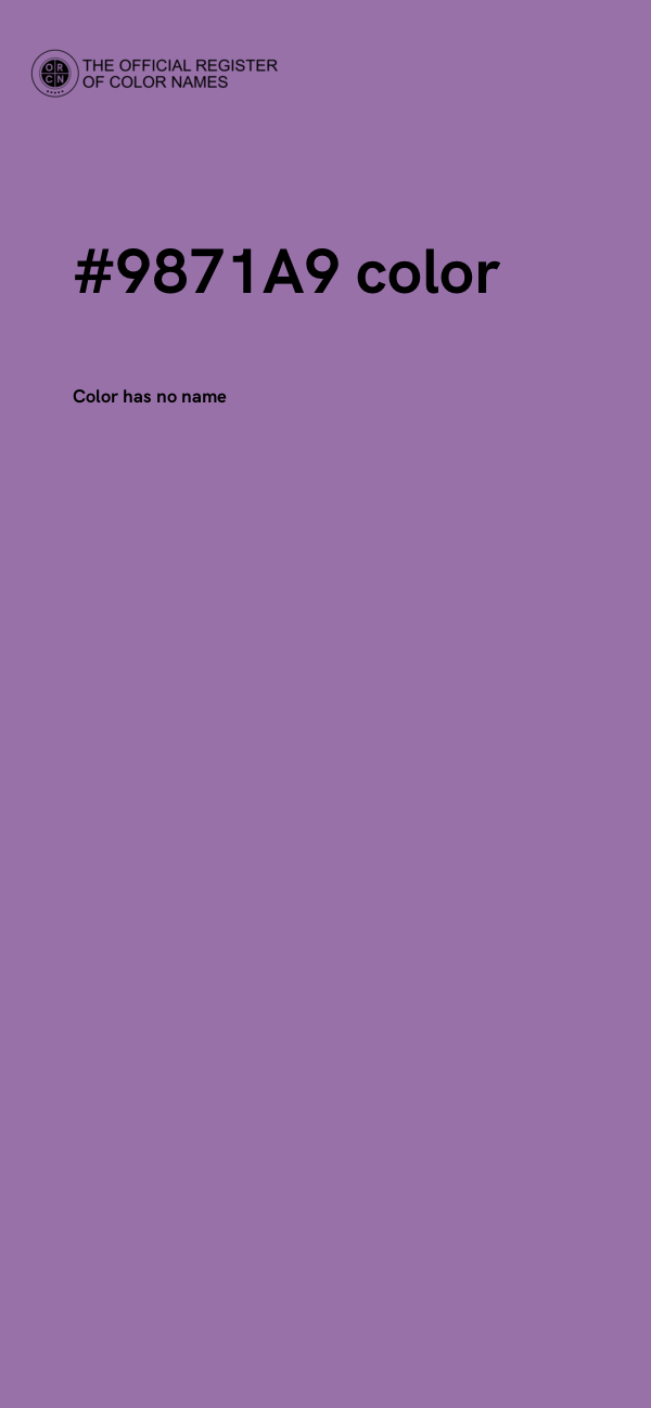 #9871A9 color image