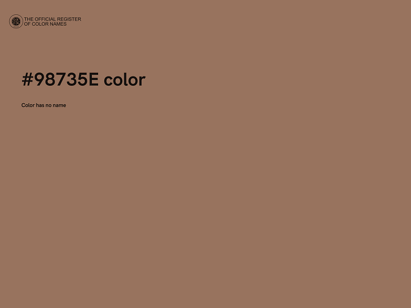 #98735E color image