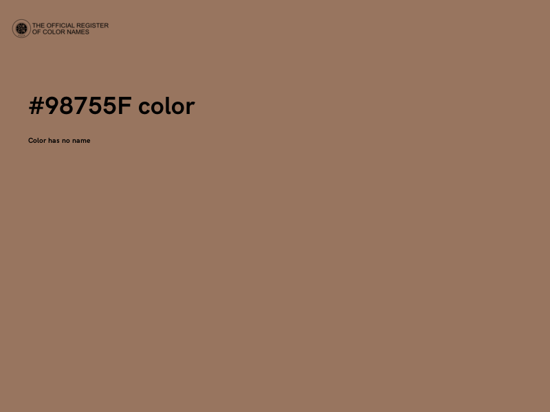 #98755F color image