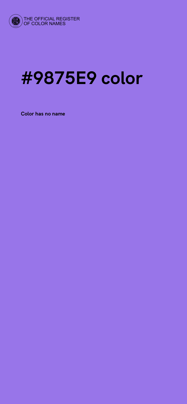 #9875E9 color image