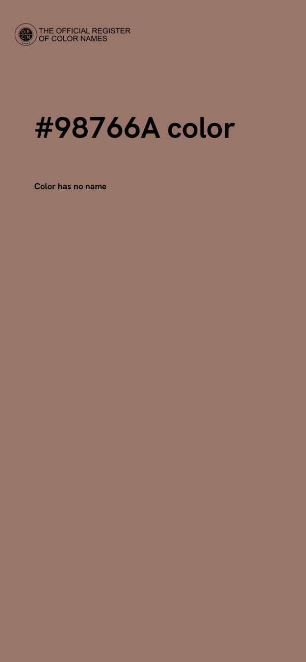 #98766A color image
