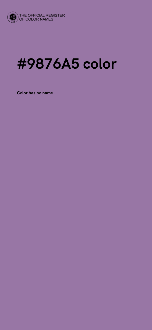 #9876A5 color image
