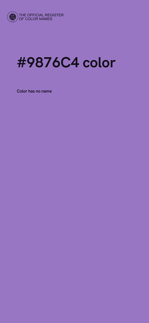#9876C4 color image
