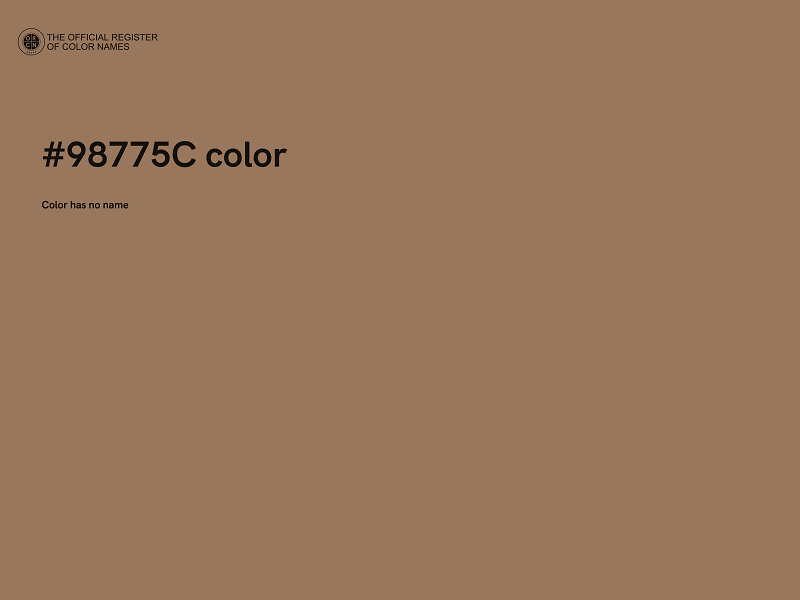 #98775C color image