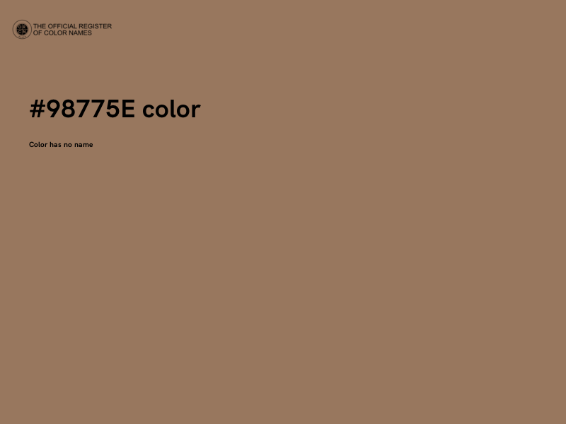 #98775E color image