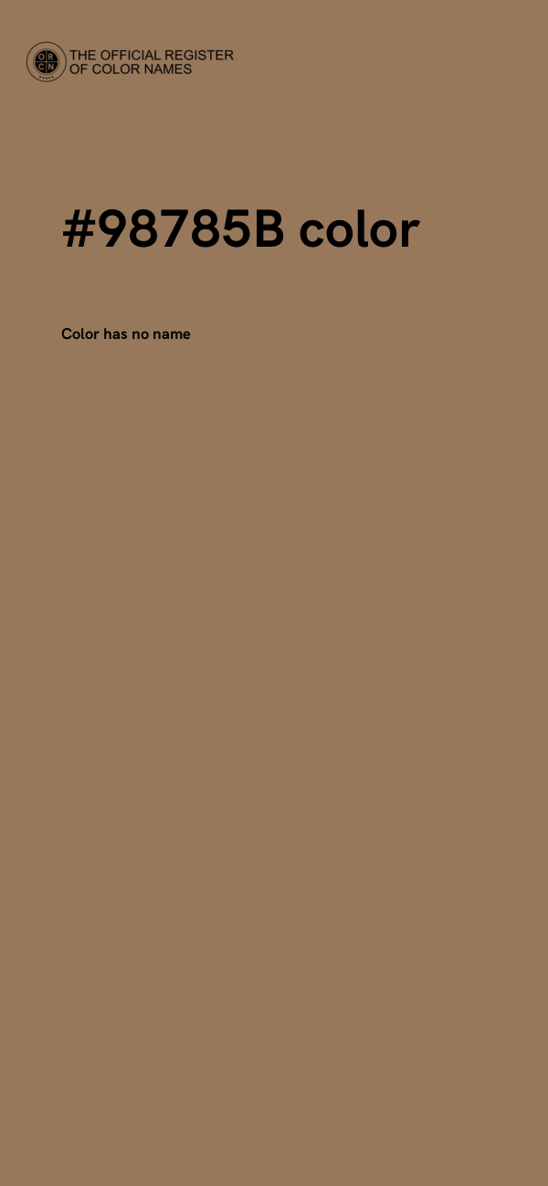 #98785B color image