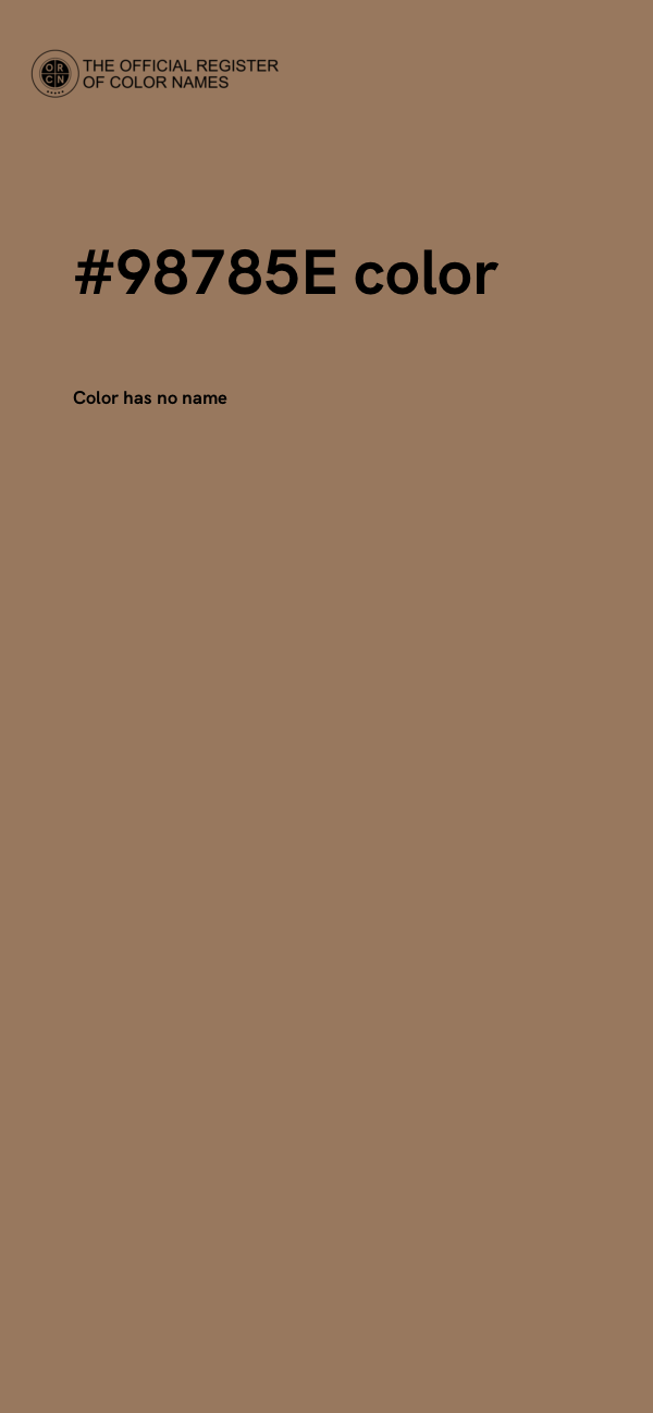#98785E color image