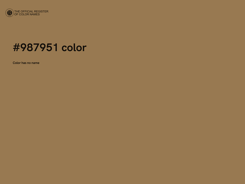 #987951 color image