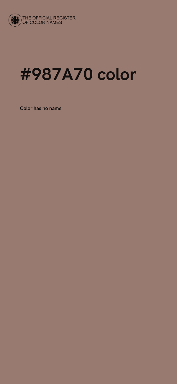 #987A70 color image