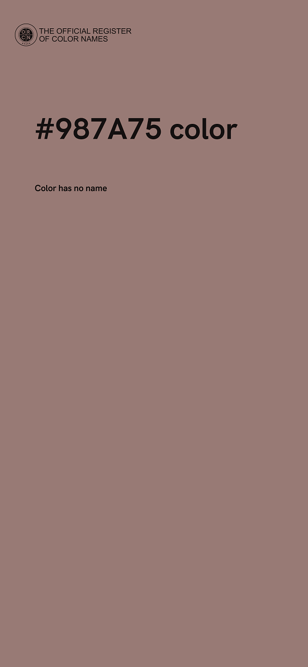#987A75 color image