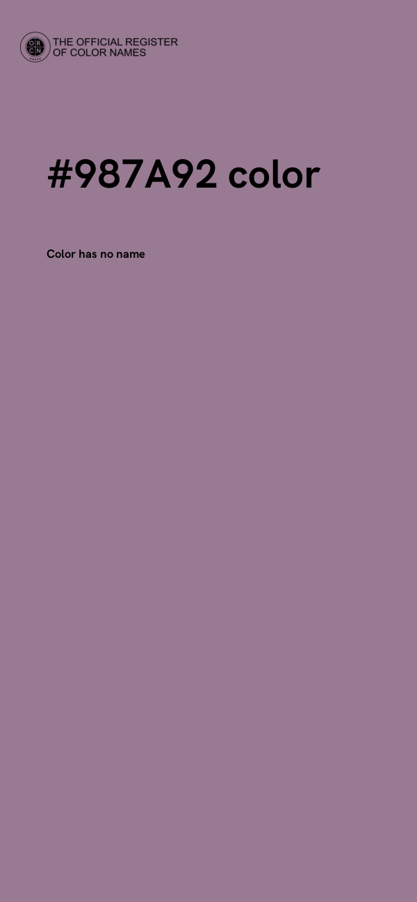 #987A92 color image