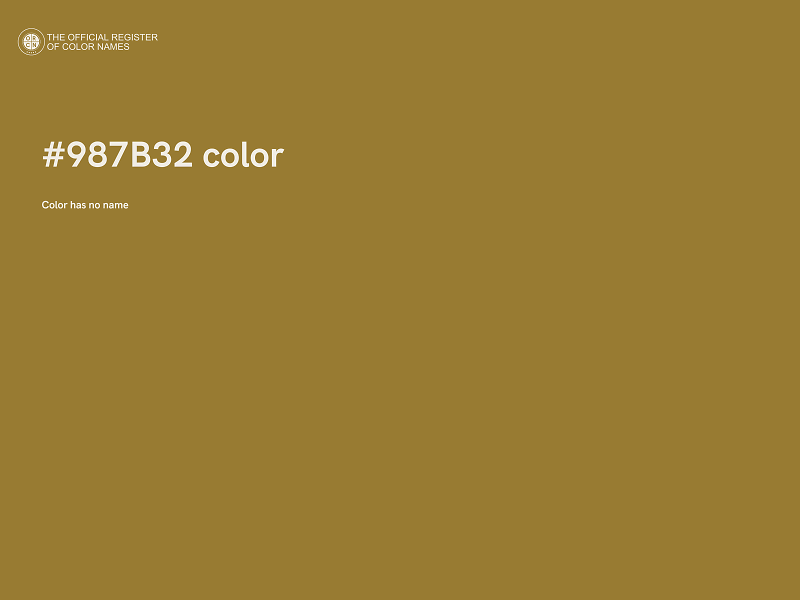 #987B32 color image