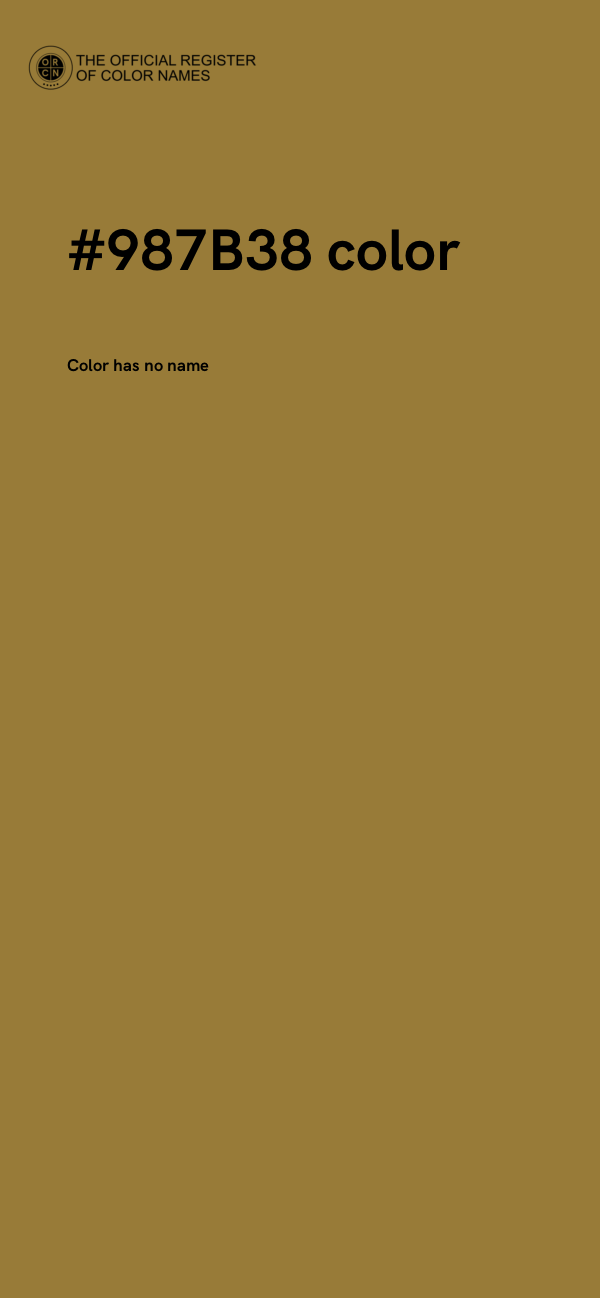 #987B38 color image