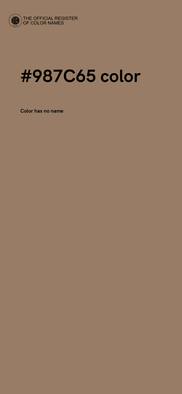 #987C65 color image