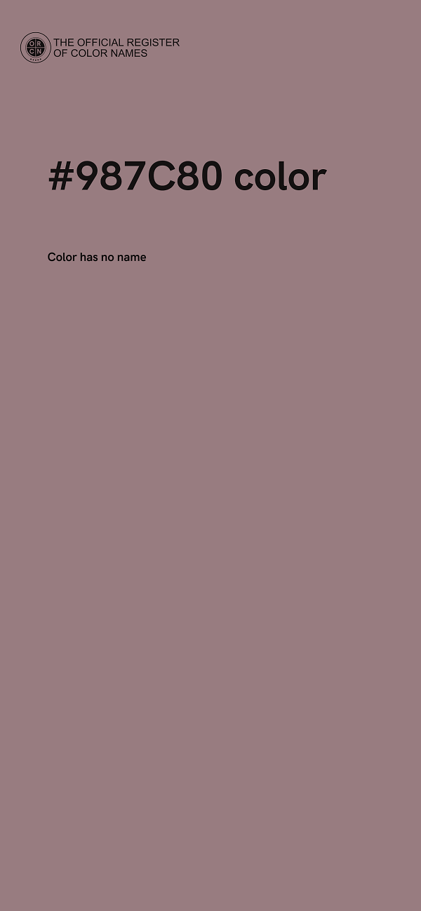 #987C80 color image