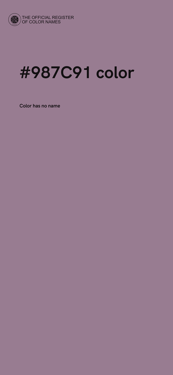 #987C91 color image