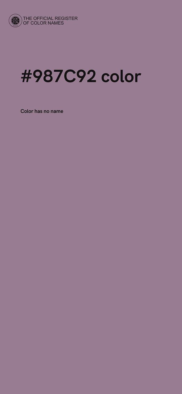 #987C92 color image