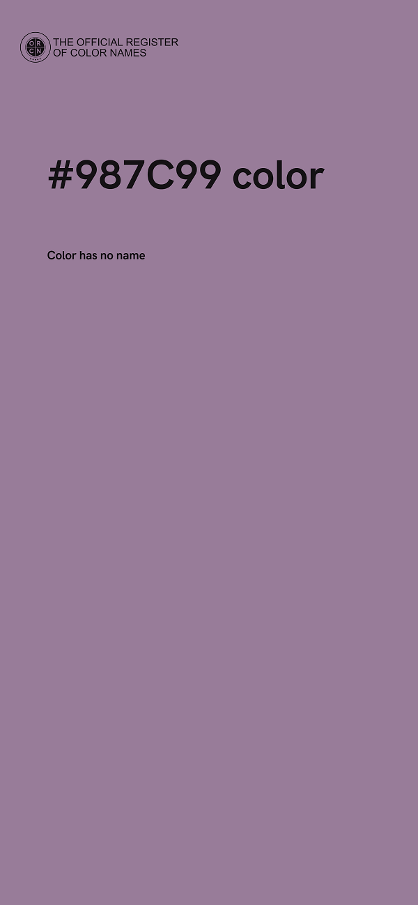 #987C99 color image
