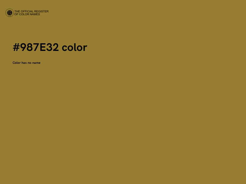 #987E32 color image