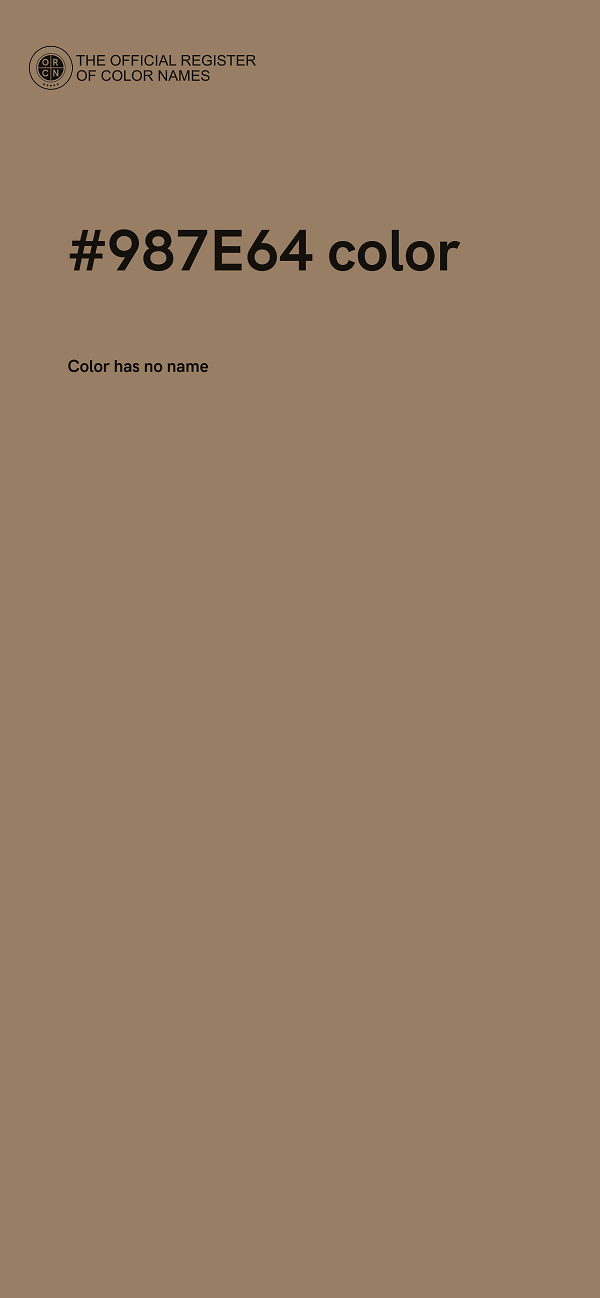 #987E64 color image