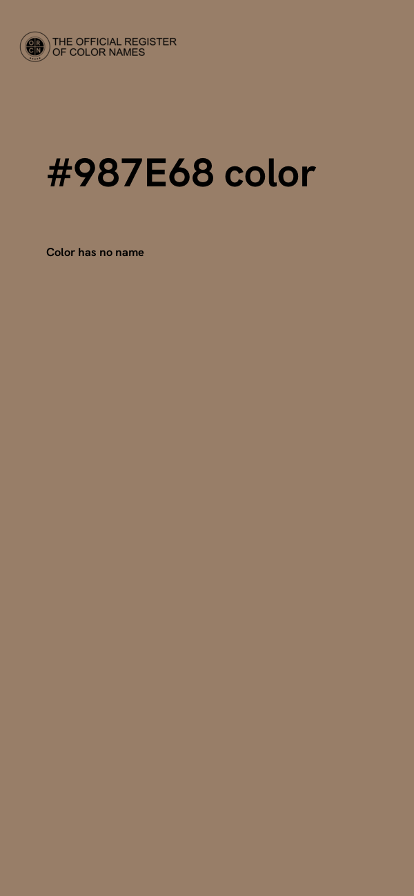 #987E68 color image