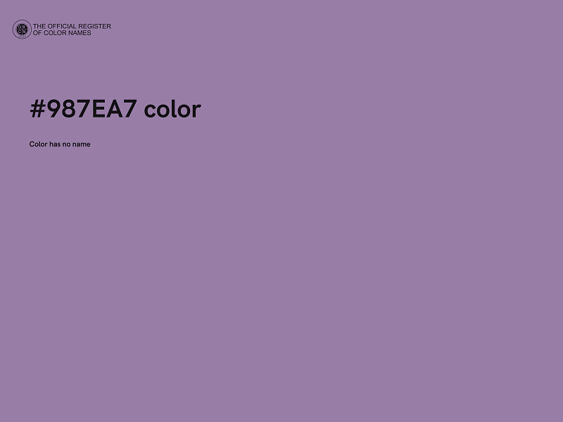 #987EA7 color image