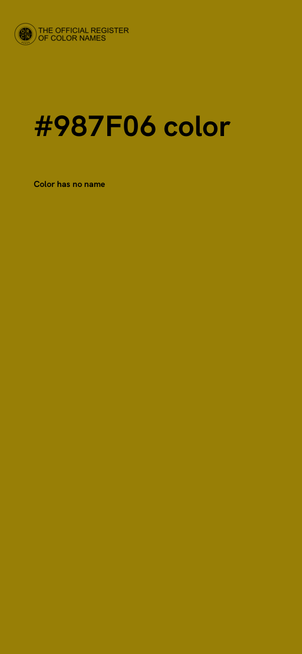 #987F06 color image