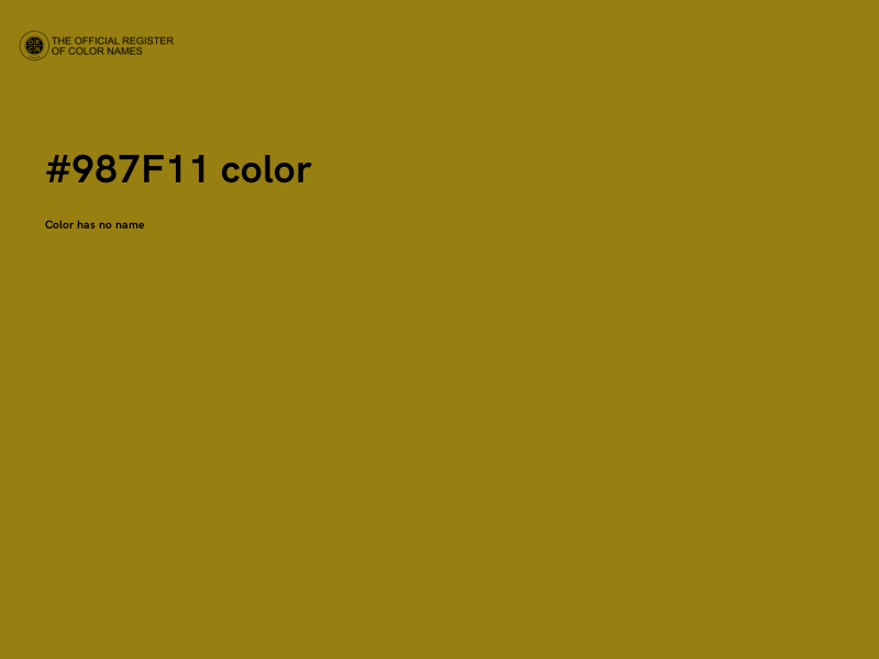 #987F11 color image