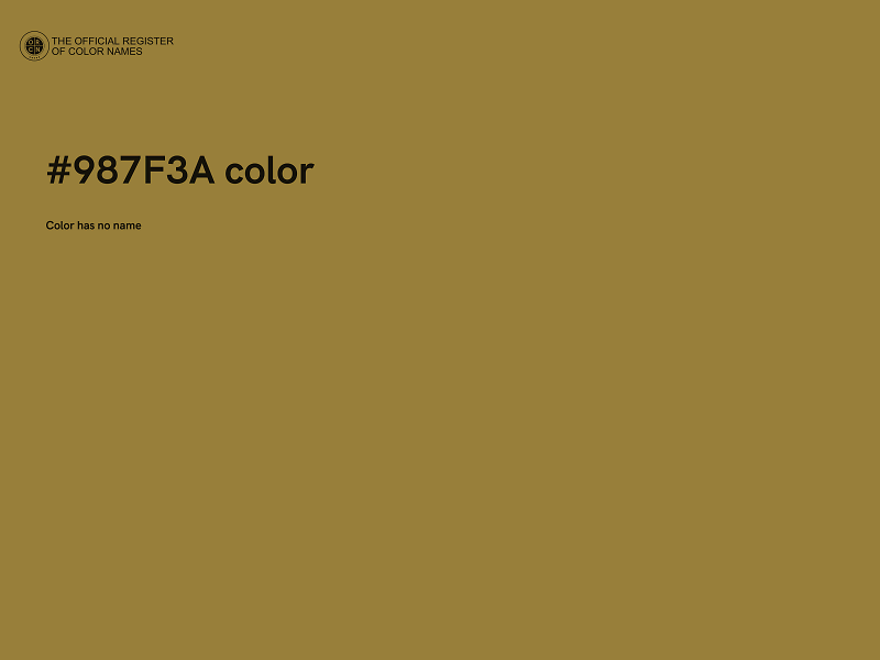 #987F3A color image