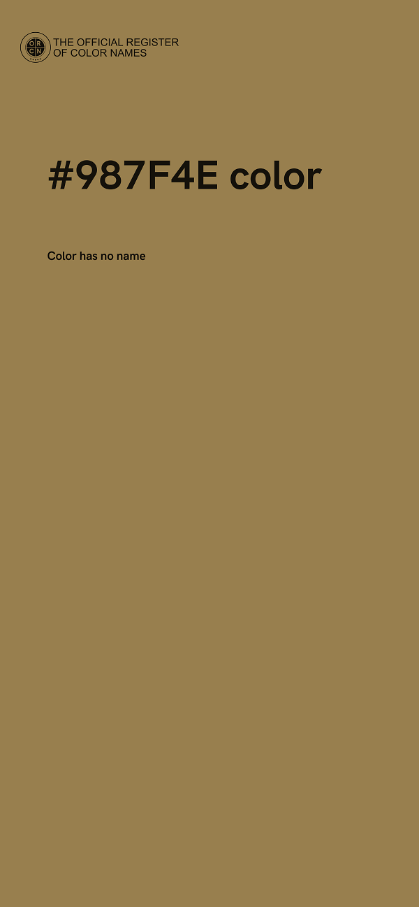 #987F4E color image