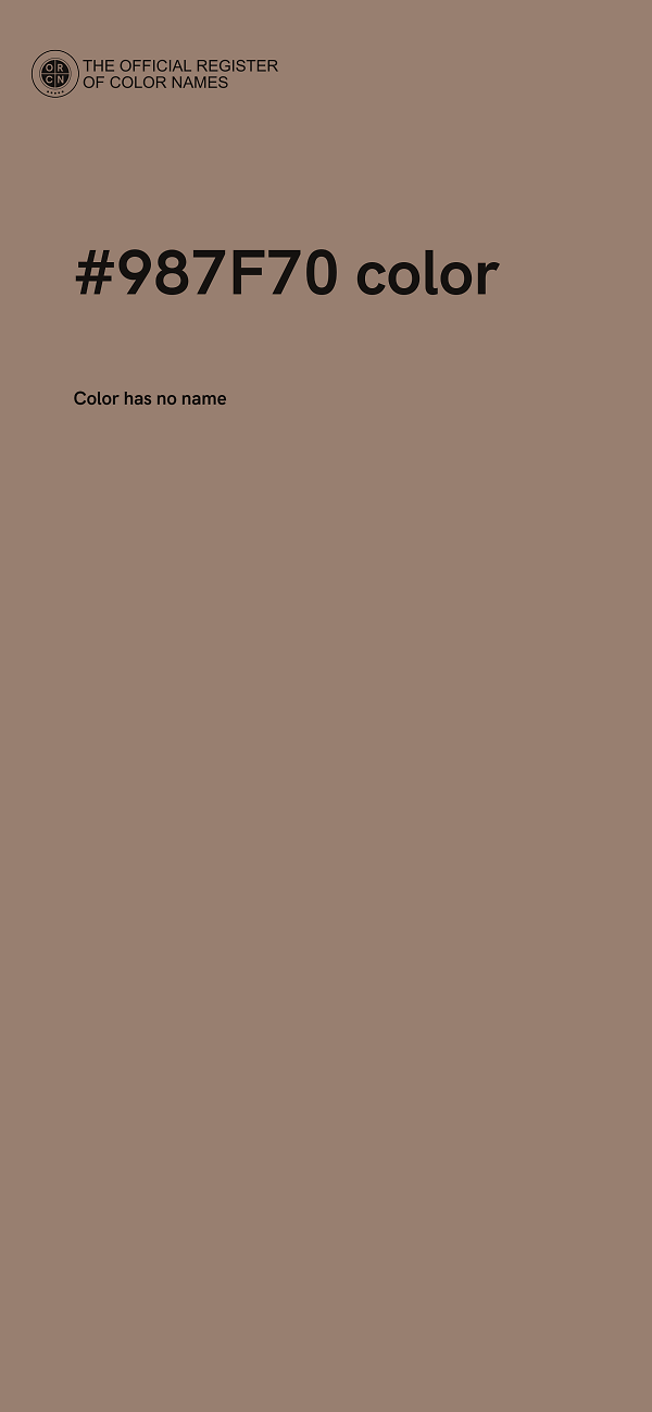 #987F70 color image