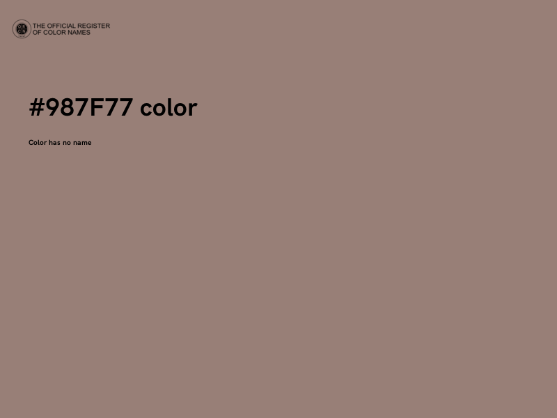 #987F77 color image