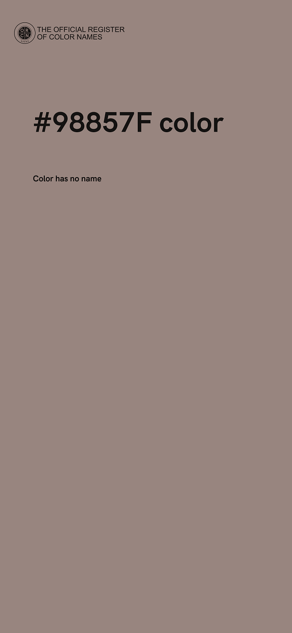 #98857F color image