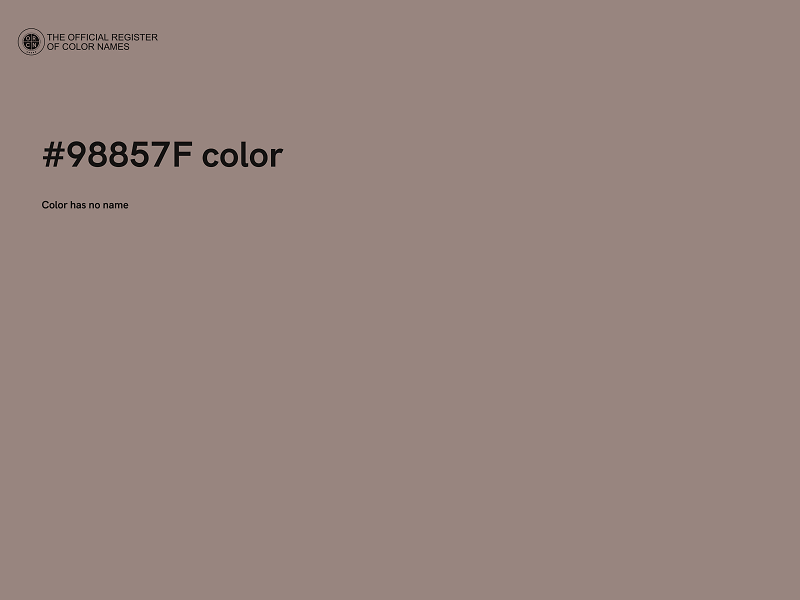#98857F color image