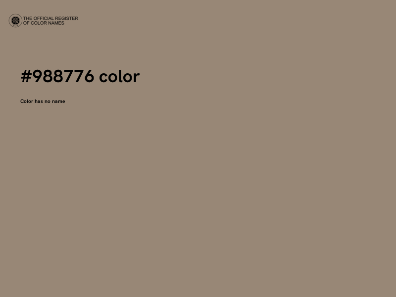 #988776 color image