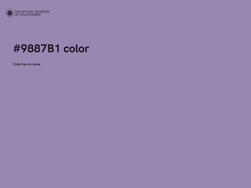 #9887B1 color image