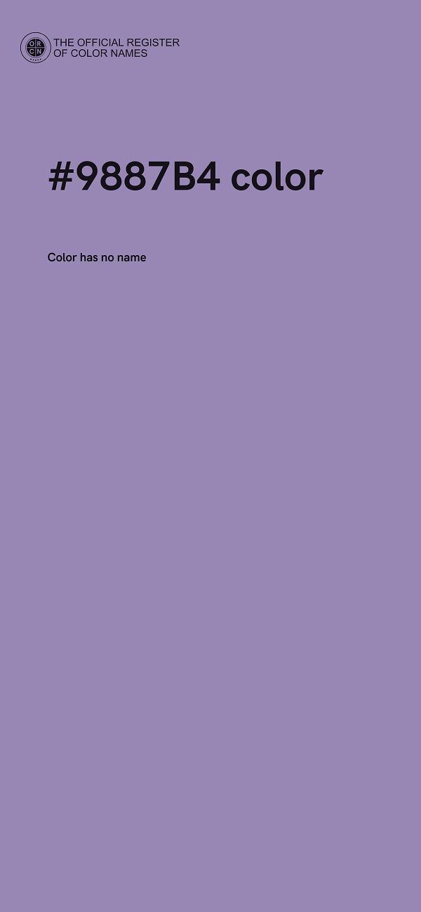 #9887B4 color image