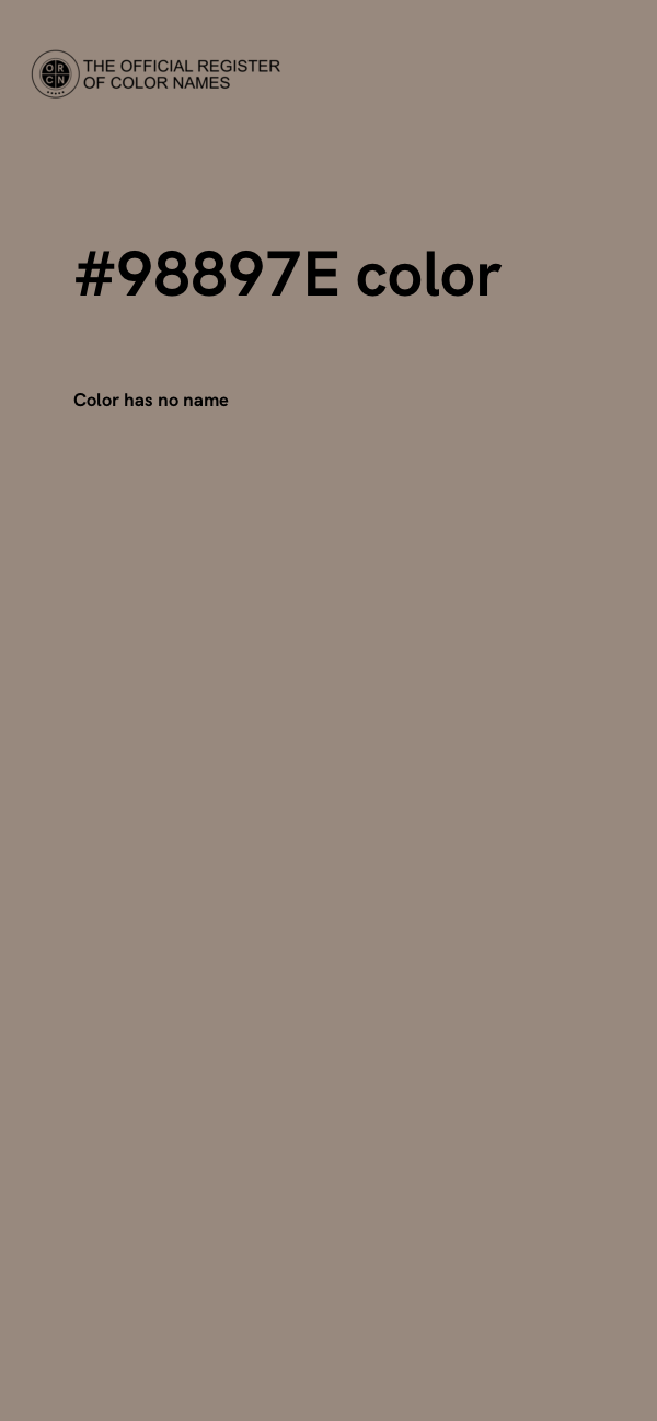 #98897E color image