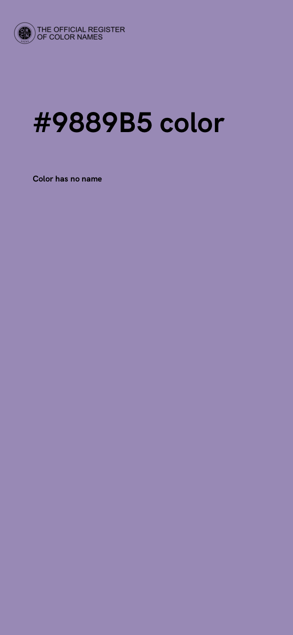 #9889B5 color image