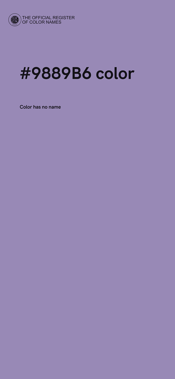 #9889B6 color image