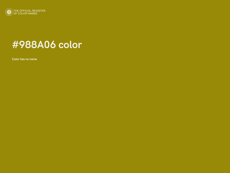 #988A06 color image