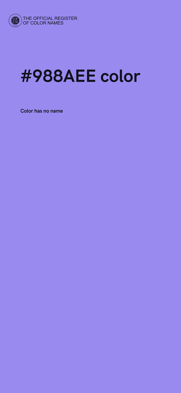 #988AEE color image