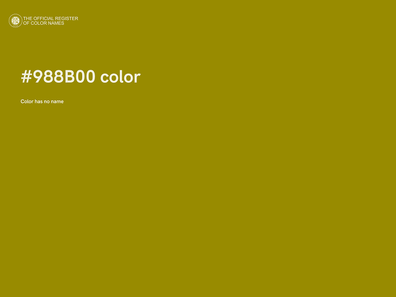 #988B00 color image