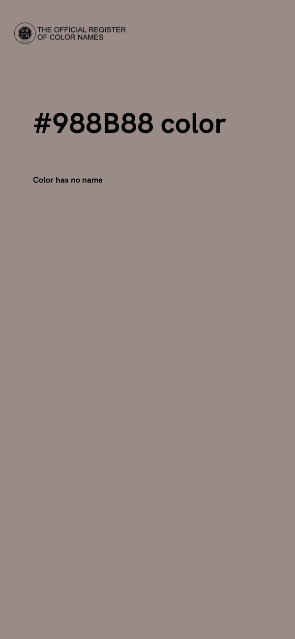 #988B88 color image